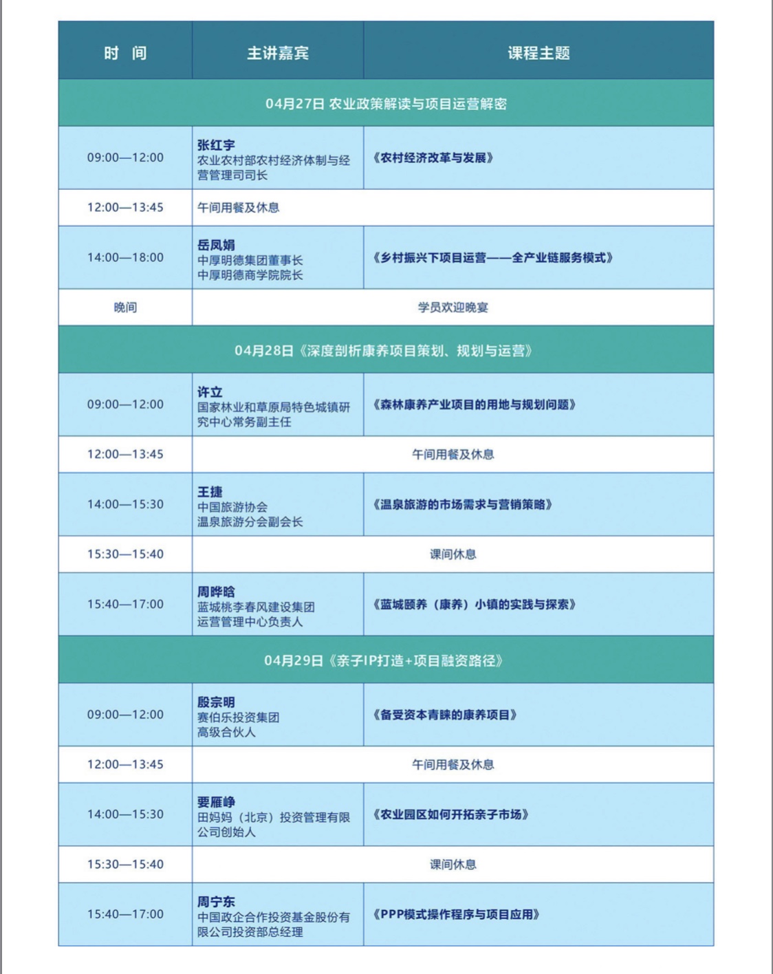 第37届乡村振兴战略项目实操落地班2019（4月北京班）